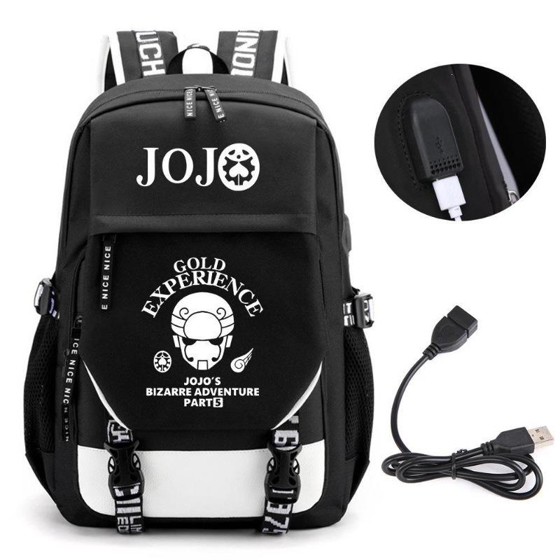 Jojo New Fan Riman Peripheral Printed Backpack Multifunctional Large Capacity Computer Bag Youth School Bag