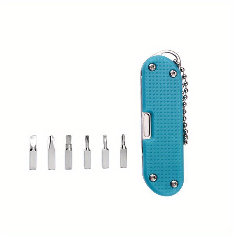 Multifunctional Outdoor Portable Folding Knife Key Knife Screw Combination Tool Portable Pocket Keychain Knife Stainless Steel