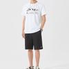 Li-Ning Reflective Series Letter Logo Print Round Neck Short Sleeve T-Shirt Casual Sports Set Men Tops White Black ATST631-2+AKST633-1