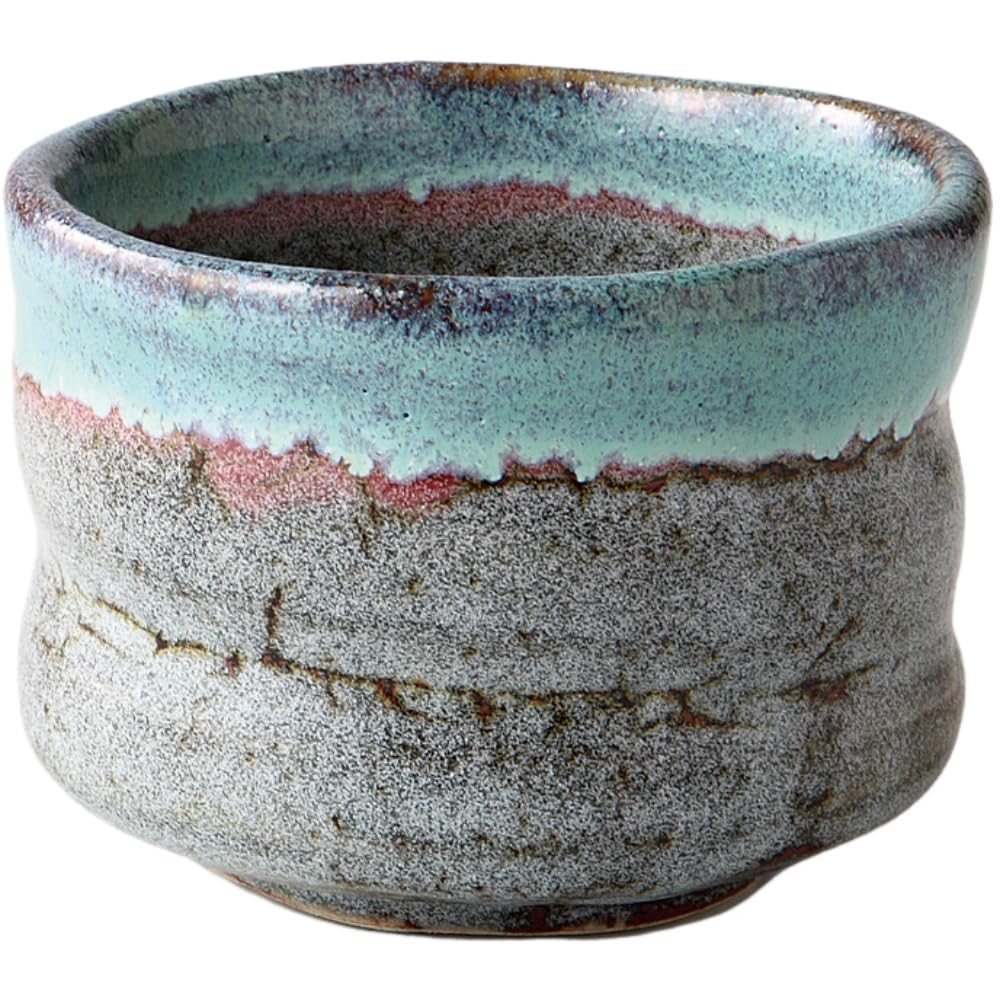 Ale-net Matcha Bowl, W11 x D11 x H8cm, Aoshino Hime Matcha Bowl, Ceramic, Mino Ware, Made in Japan