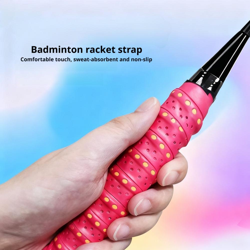 5pc Sweat-Absorbing Anti-Slip Racket Handle Grip Tape For Tennis Badminton Squash Durable Racket Handle Wrap Improve Grip Comfor