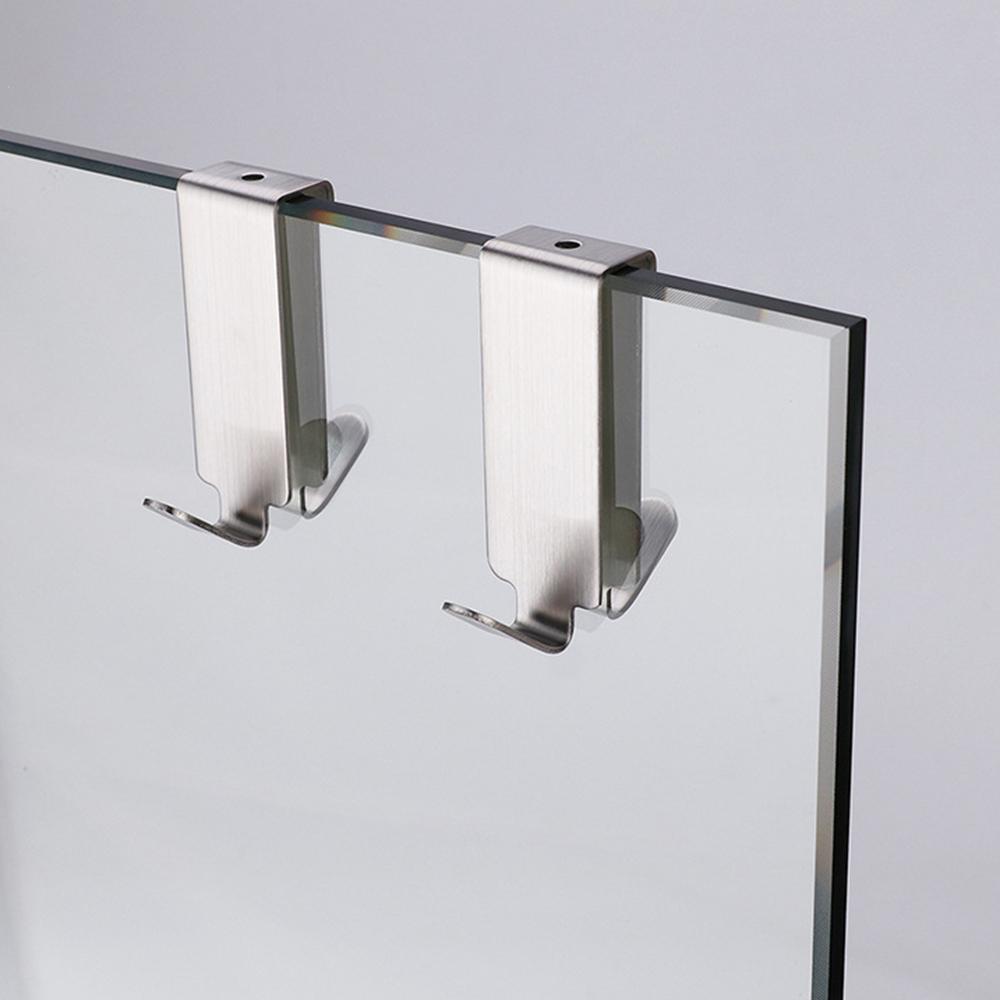 Shower Door Hook, No Drilling Double-Sided Hook, Suitable For Bathroom Frameless Glass Shower Door, Towel Hook On The Door