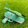 Foam Glider Airplane Launcher Toy, Dinosaur Catapult Gun Aircraft, Outdoor Flying Aircraft with Easy-Load Mechanism, Long Flight Distance Gliders