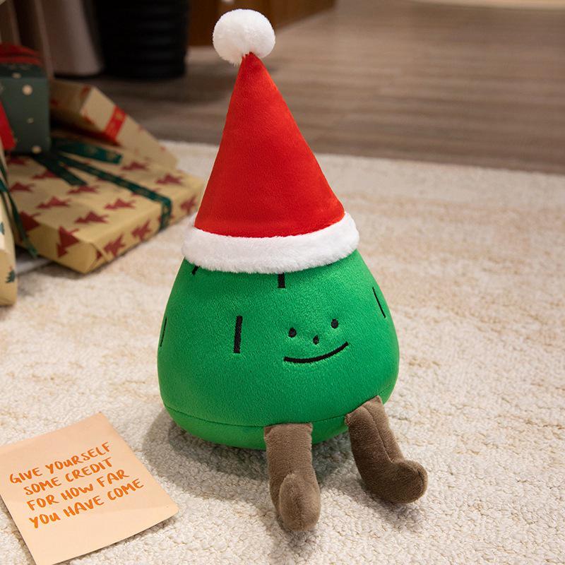 Small Plush Christmas Tree Doll Ornament - Festive Decoration & Gift