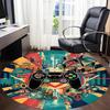 1 Stück Runde Teppichmatte für Gamer-Konsole, Büro, unter Bürostühlen, Schlafzimmer, Wohnzimmer, Heimdekoration, Zimmerdeko