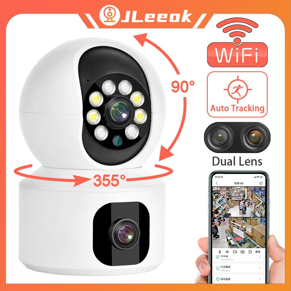 

Jleeok V380 4K 8MP Dual Lens Wireless WIFI IP Surveillence Camera Motion Tracking PTZ Full Color Night Vision 10X Zoom Home Securtiy CCTV