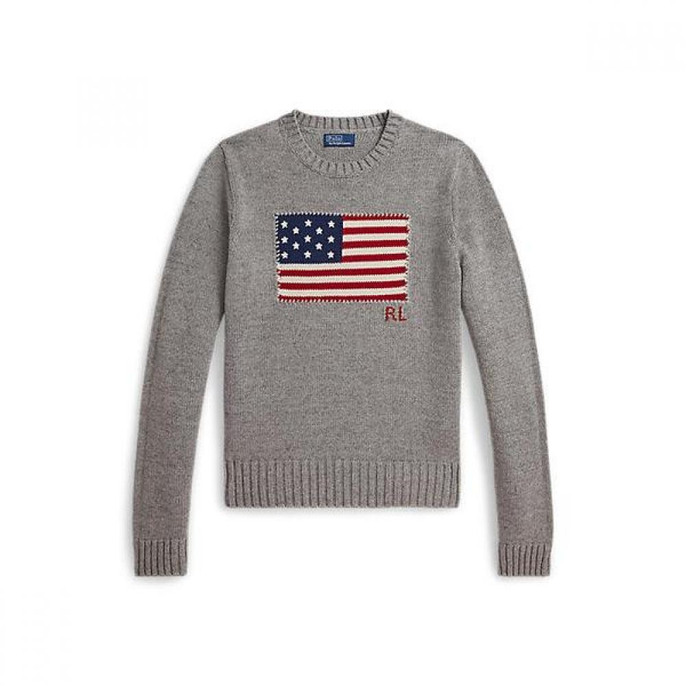 Polo Ralph Lauren Women Flag Cotton Crewneck Sweater Wmposwenc021728020