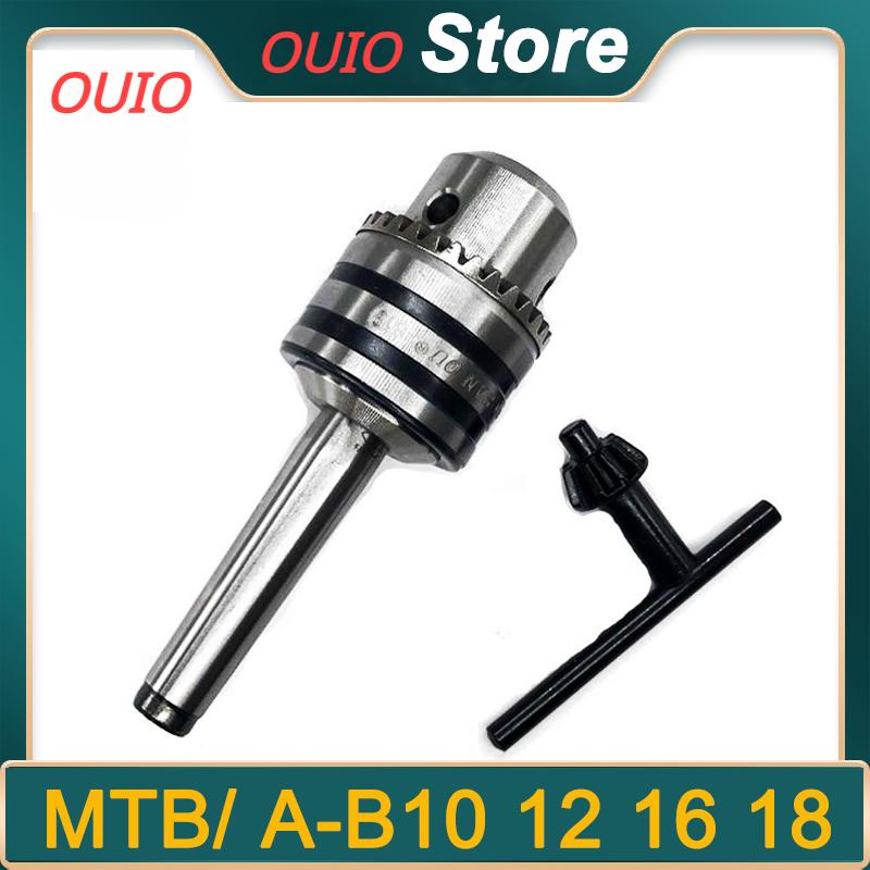 OUIO MT1 MT2 MT3 MT4 B10 B12 B16 B18 0.6-6/1-10/1-13/3-16/5-20 Morse Tapper Shank Drill Chuck Arbor Lathe CNC Drill Machine Wood