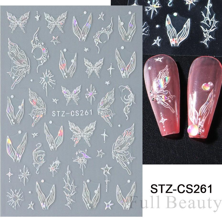 Nail Art Sticker Autumn And Winter Lace Sweater Flower Small Flower Branch Small Fresh Adhesive Nail Sticker