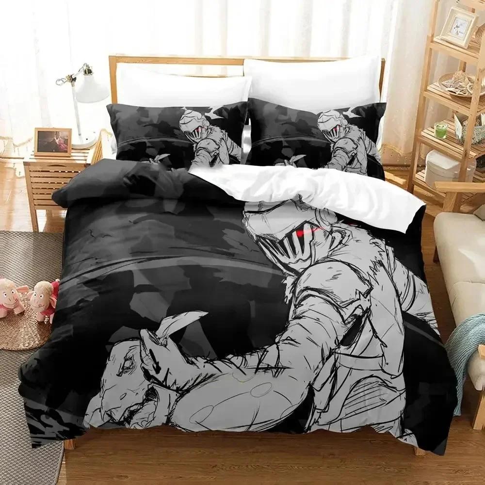 Comforter Anime Goblin Slayer Bedding Set 3D Printed Suitable For Bedroom Kids Home Textile