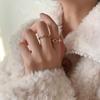 925 Sterling Silver Hollow Lock Chain Rings for Women Adjustable Opening Rings Jewelry New