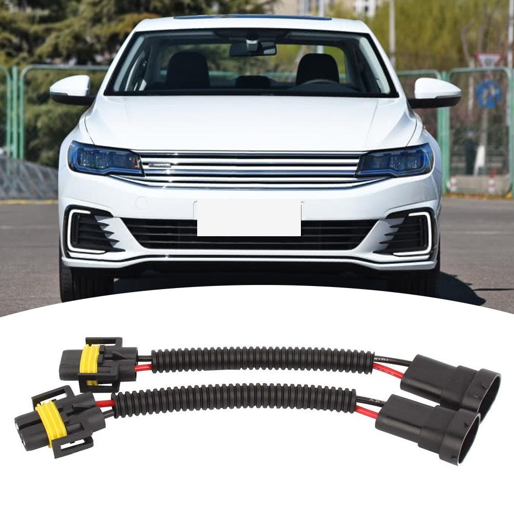 2pcs Car Headlamp H11 H9 H8 Extension Wiring Harness Replacement for Car Automotive Headlights Fog Lights