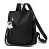 New Pu Women's Bag Backpack New Fashion Soft Leather College Style Backpack Simple Backpack