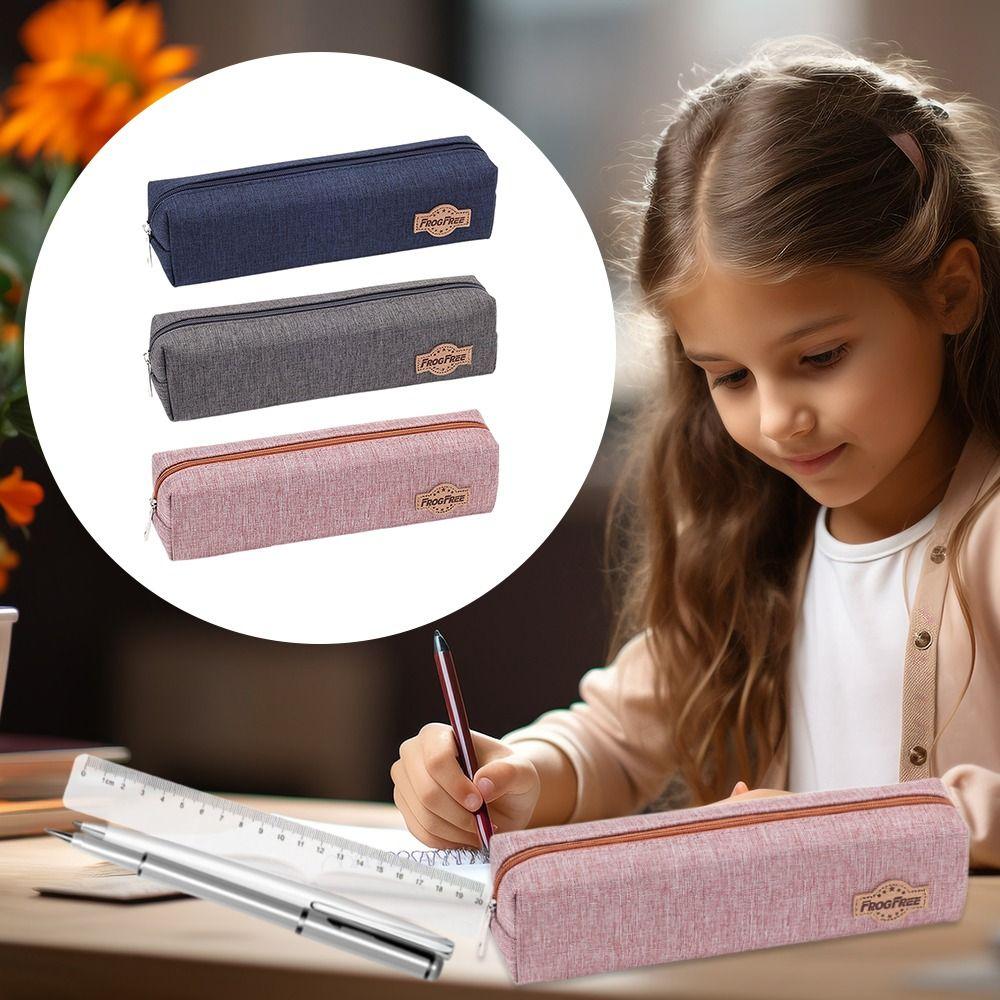 

Large Capacity Mini Pencil Bags Oxford Pencil Pouch New Pencil Case сірий колір