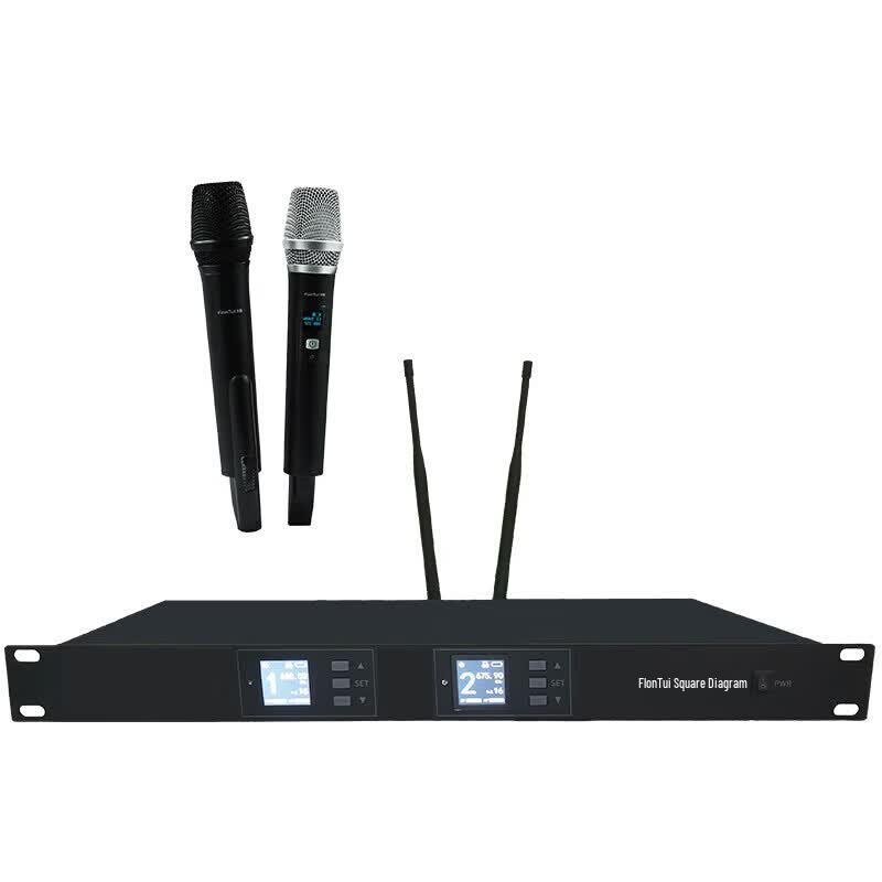 FionTu Professional Wireless Dual Handheld Microphone System (CN Version)