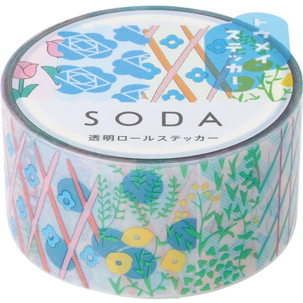 King Jim SODA Masking 20mm Sticker Kitte Tape, Transparent, Wide, Type, CMTS20-003