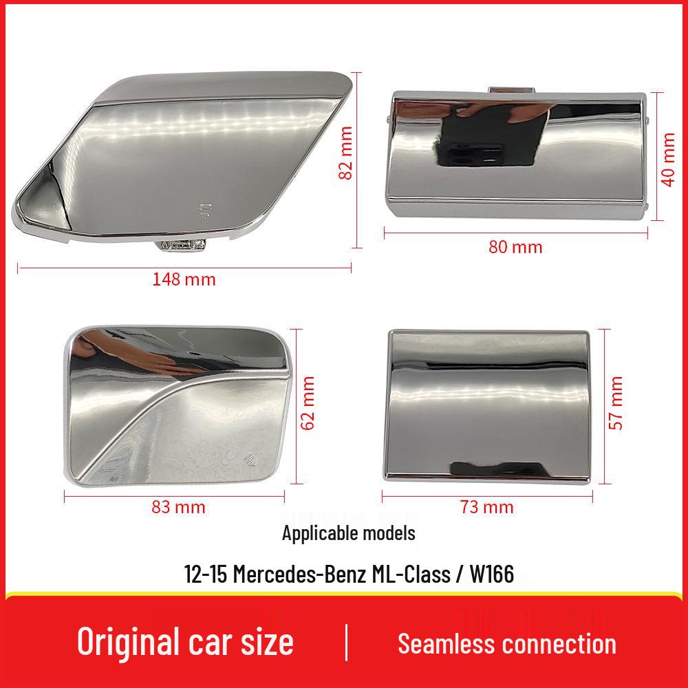 Abschlepphakenabdeckungen vorne und hinten für Mercedes ML-Klasse W166 Stoßfänger 2012-2015