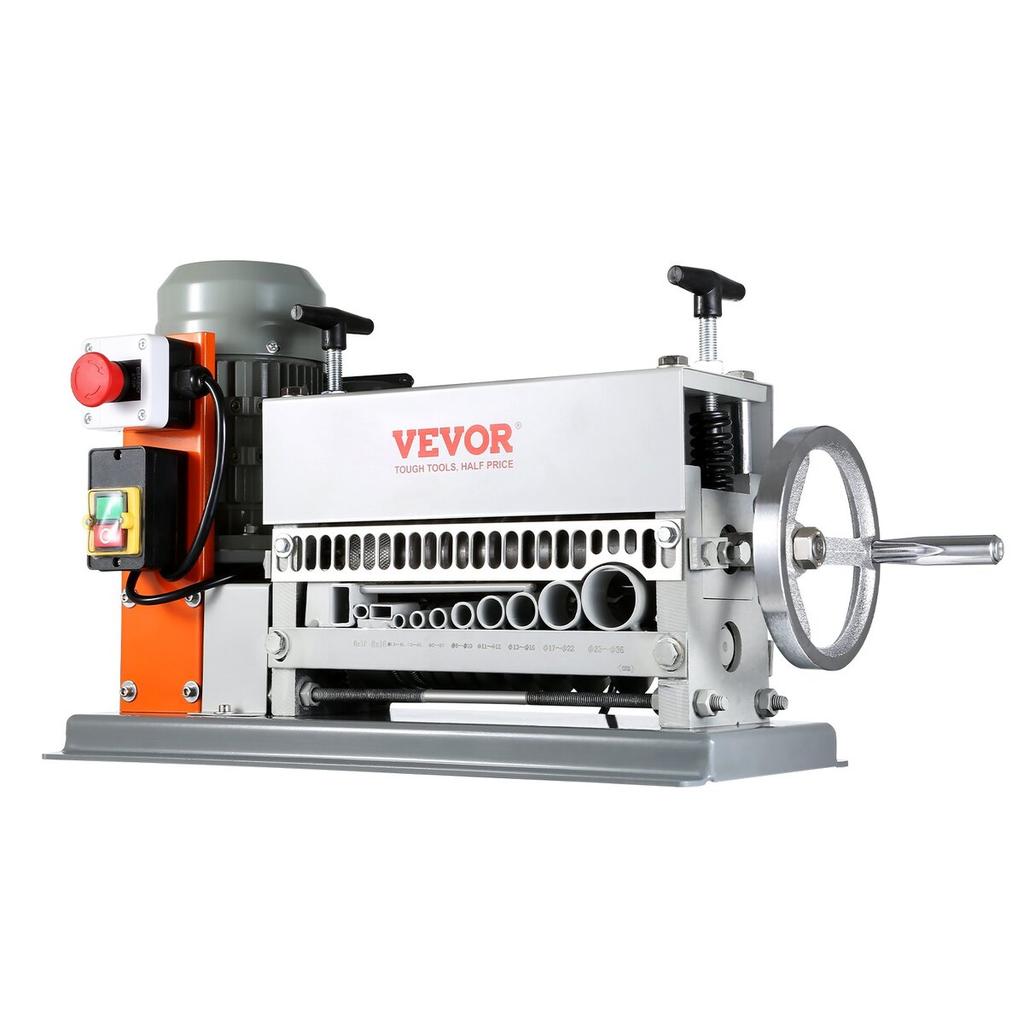 Automatic Wire Stripping Machine, 0.06''-1.42'' Electric Motorized Cable Stripper, 370 W, 88 Ft/min Wire Peeler with An Extra Manual Crank, 11