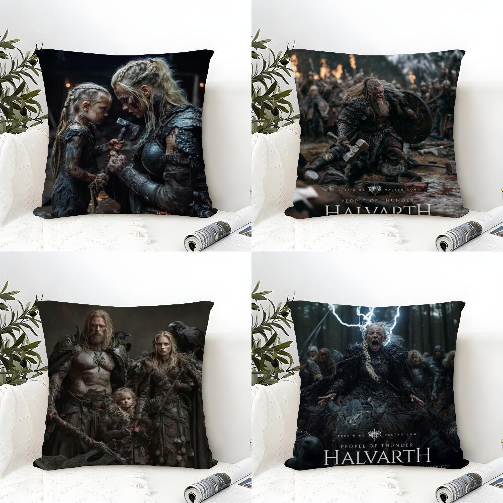 L-Legend Of The Dark Elf H-Halvarth The Nordic People Of Thunder Linen Pillow Case Sofa Home Decor Cushion Cover Cushion Cove