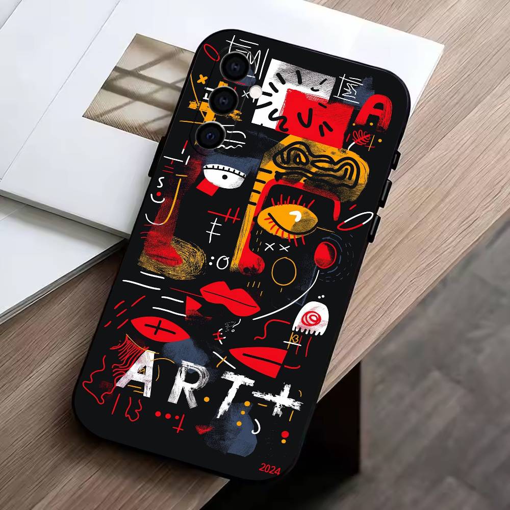 D-Graffiti Characters    Phone Case Black Silicone Soft For Samsung Galaxy A73,A72,A71,A70,A53,A52,A51