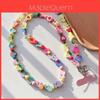 Strawberry Koala Phone Lanyard With Pvc Beaded Chain For Universal Use