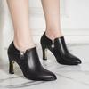 Scarpe con Plateau Bocca Profonda Fondo Spesso Tacco Spesso Punta Acuta Impermeabili Scarpe Casual da Donna