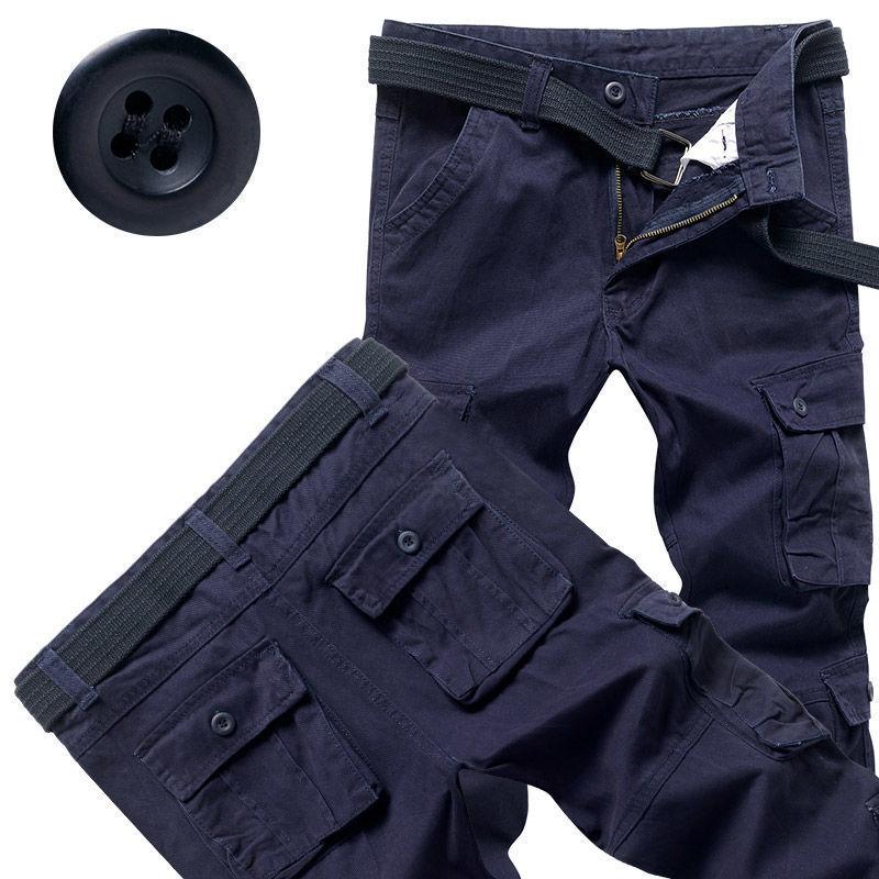 Fashion Camouflage Trousers Work Trousers Men's Drawstring Trousers Loose Large Size Casual Trousers Tide Multi-pocket Trousers Work Trousers