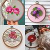 Uxcell 4/6/12pcs Imitated Wood Embroidery Hoops Ring Frame Round Cross Stitch Hoop for DIY Embroidery Art Craft Sewing Decor