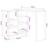 Bar Table with Movable Shelf White 138 x 39 x 110 cm