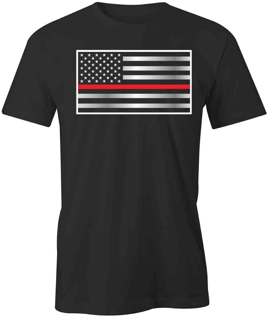 THIN RED LINE FLAG TShirt Tee Printed Graphic T-Shirt Gift S1BCB082 FIREFIGHTER S