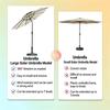 Large Foldable Patio Center Pole Umbrella Outdoor Sun Shade Parasol For Garden Balcony Camping Street Stall Commercial Use