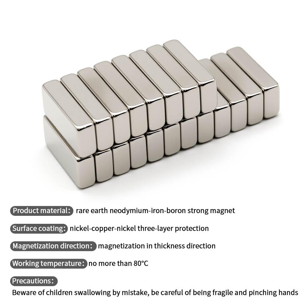 20x10x5mm Super Strong Neodymium Magnet N35 NdfeB Permanent Magnetic Imanes Block Powerful Magnets Refrigerator Magnet