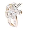 Cool style spiral diamond ring Light luxury, high-end silver ring with a wide band and intricate cubic zirconia setting