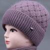 Winter Women Hat Plush Knitted Windproof Earmuffs Hats Outdoor Wool Thick Warm Woolen Caps Middle-aged and Elderly Hat