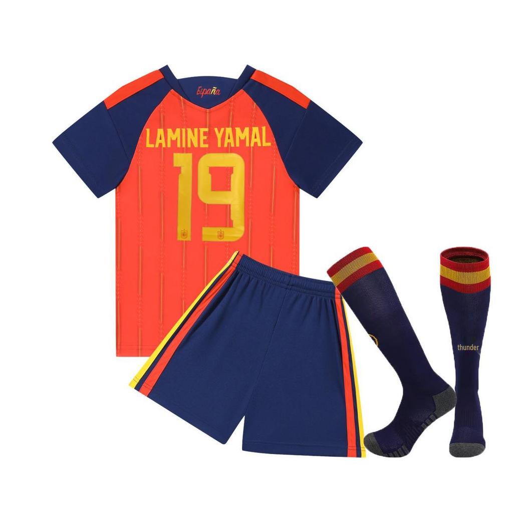Zestaw koszulek piłkarskich reprezentacji Hiszpanii: Dzieci i dorośli (Rozmiar 14-3XL)