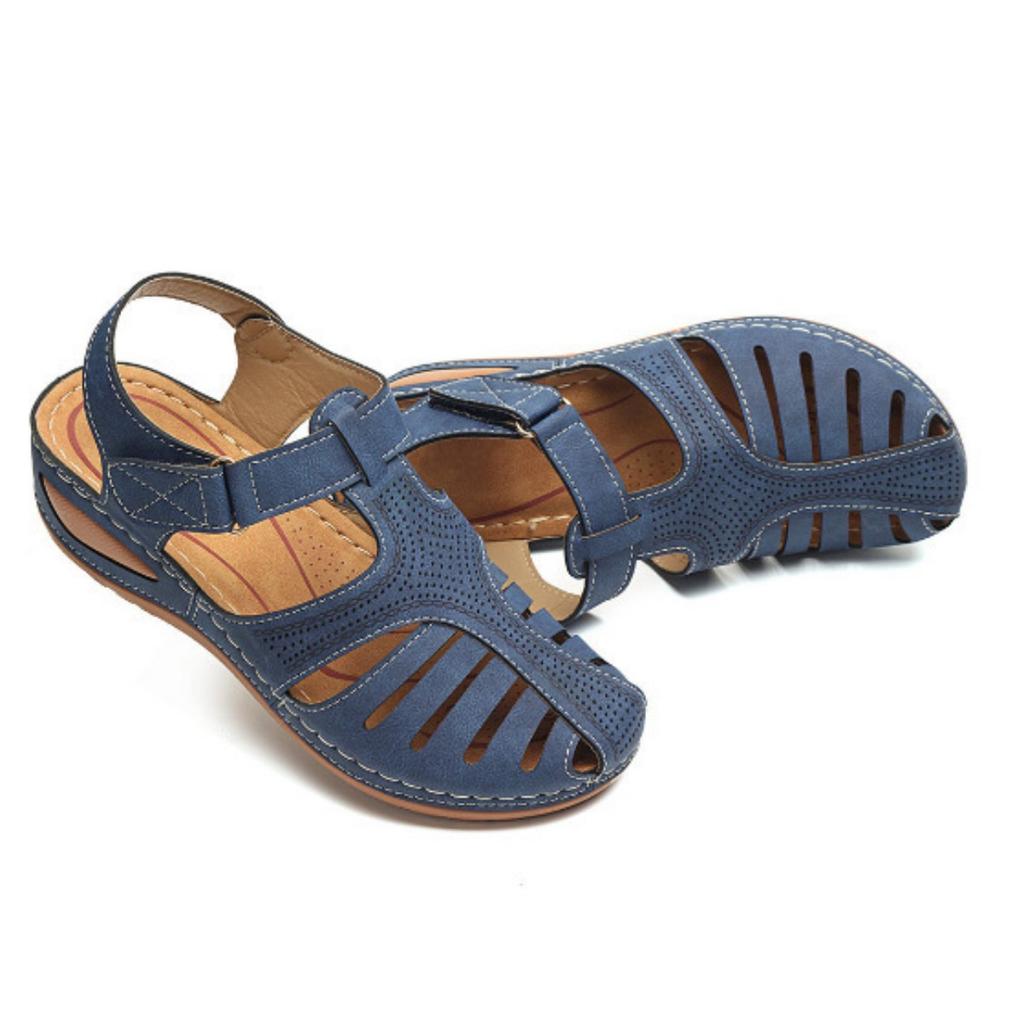 Ladies' Casual Wedge Sandals | Round Toe Hollow Design | Middle Heel, Breathable and Comfortable | All Season | Durable Sole | Shoes, Lace Up Sandals