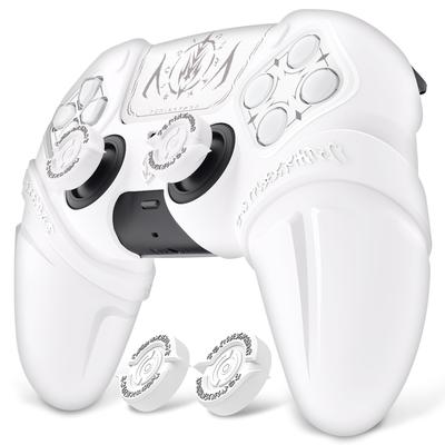 PlayVital Runes Editie Siliconen hoes voor wordt geleverd met duimgrip touchpad sticker en kruisknop compatibel met ps5 originele oplaadstandaard met hoes