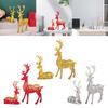 Elegant Elk Statue Flowers Figurine Bedroom Sculpture Shop Christmas Decors