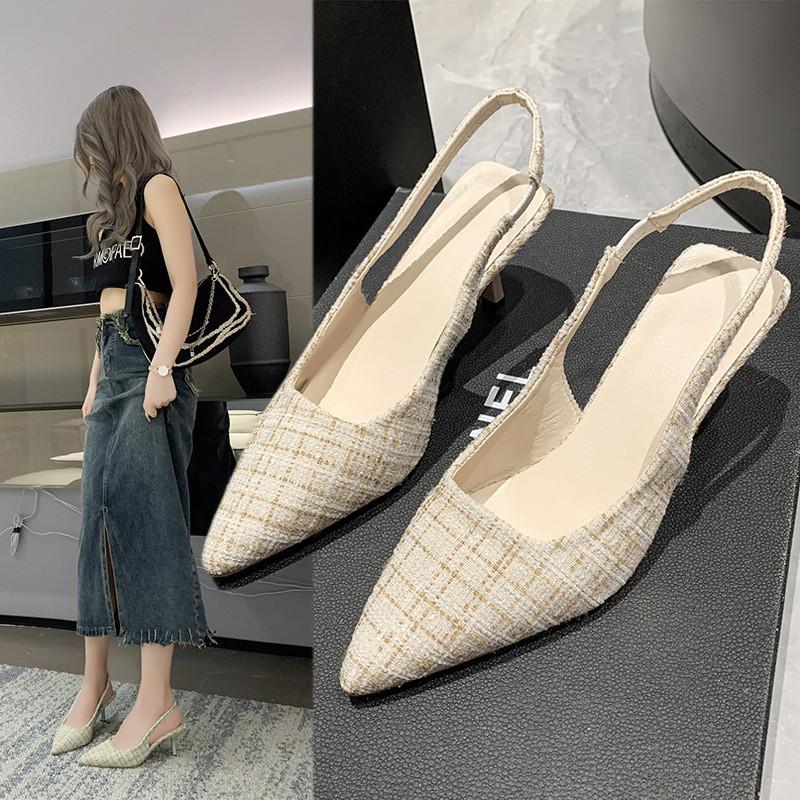 Chic High Heel Slide Sandals For Women Summer Dress Casual Footwear