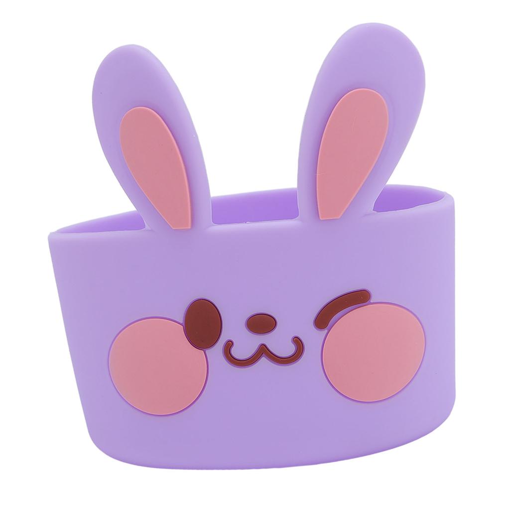 3 szt. Silikonowy ochraniacz na butelkę na wodę, antypoślizgowy rękaw ochronny, silikonowy ochraniacz na kubek z kreskówkowym królikiem dla