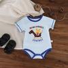 Summer Baby Romper 2025: Cute Cartoon Print, Round Neck, Breathable Short Sleeve, Triangle Jumpsuit