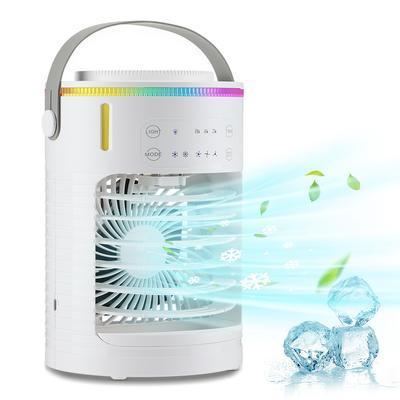 Nebulization Fan Humidifier Portable Fan Air Conditioners USB Electric Fan LED Night Light Water Mist Fun Air Humidifie For Home