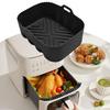 Air Fryer Silicone Liners Silicone Microwave Liner High-Temp Resistant Food-Grade Oven Tray Baking Helper For Meat Vegetable