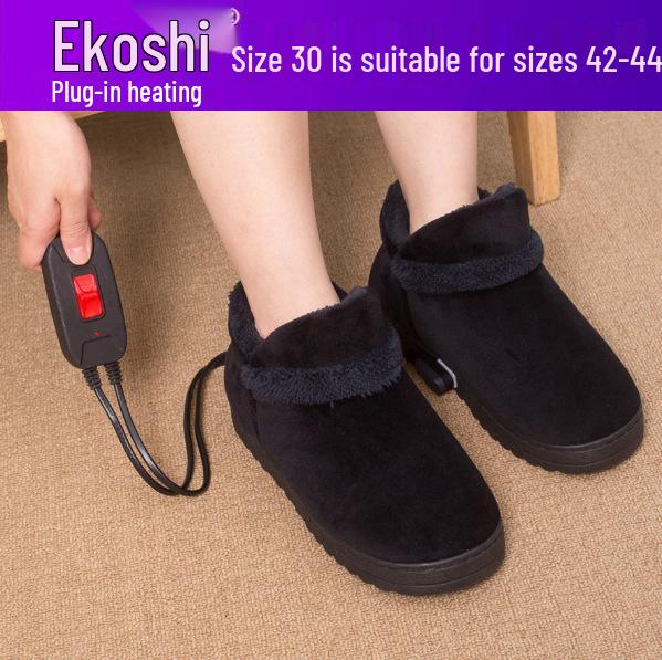 Wiederaufladbare elektrische beheizte Schuhe zum Einstecken - Beheizbare Fußwärmer zum Gehen mit separater Heizfunktion.