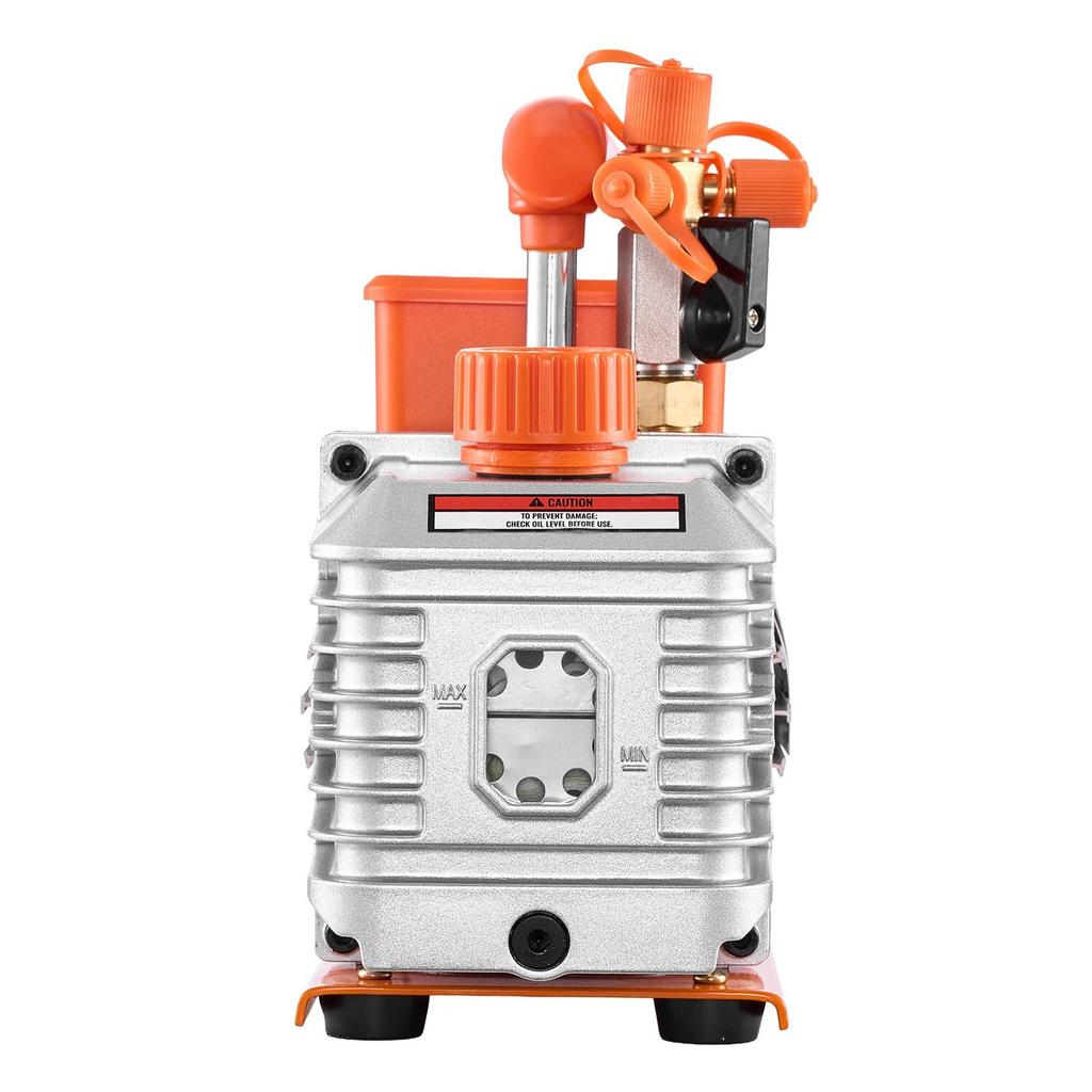 Vacuum Pump, 5 CFM 142 L/min, HVAC Two Stage Rotary Vane AC Vacuum Pump, for R134a R22 R410a Systems, 4 Pole Motor, for Automotive Air Conditioner