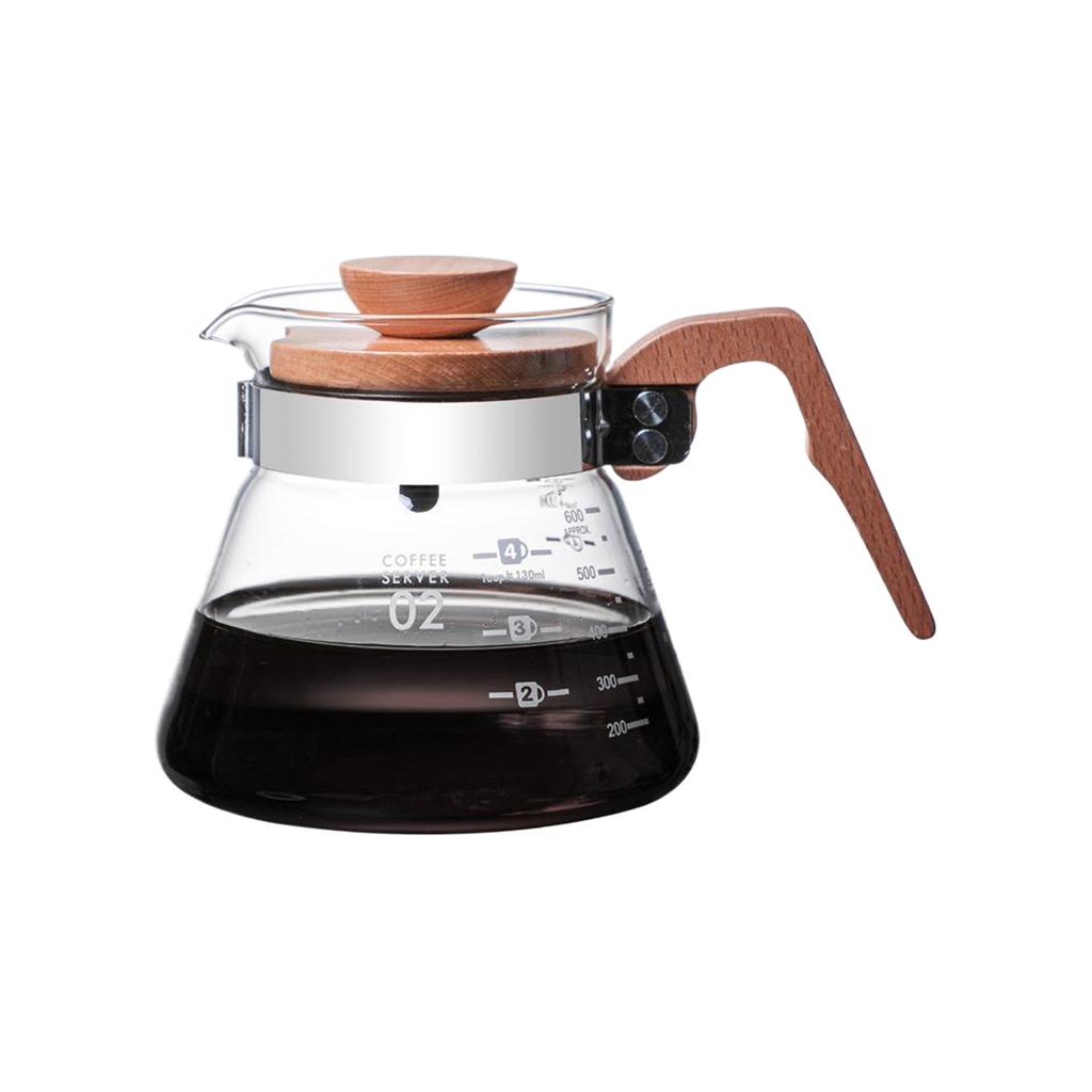 400ml/600ml Coffee Filter Cup Hand Brew Coffee Pot Set Reusable Filter Coffee Machine Funnel Dripper Cake Filter Cup Teapot