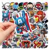 50 шт. Наклейки Мстители Аниме Мультфильм DIY Мотоциклетный Шлем Скейтборд Ноутбук Велосипед Автомобиль Халк Железный Человек Наклейки Декали