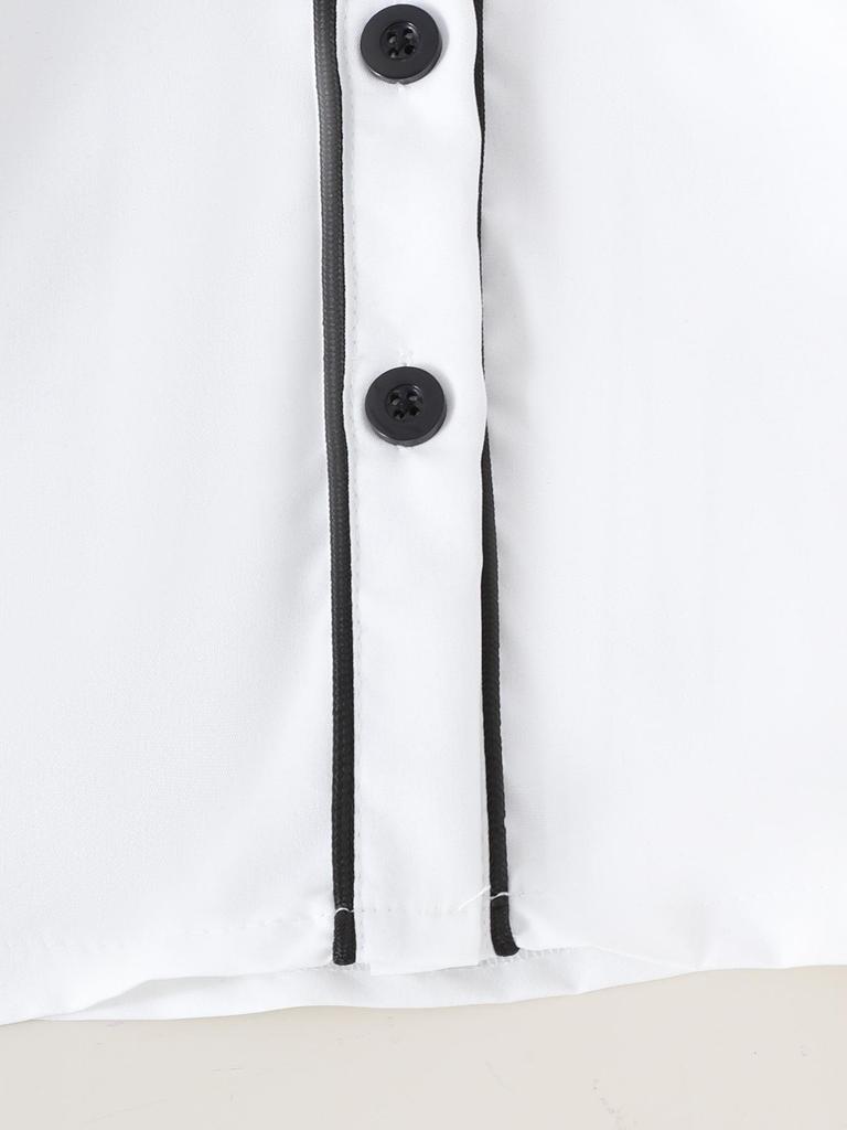 European & American Children's Clothing Set: Black Coat, White Shirt & Skirt for Girls