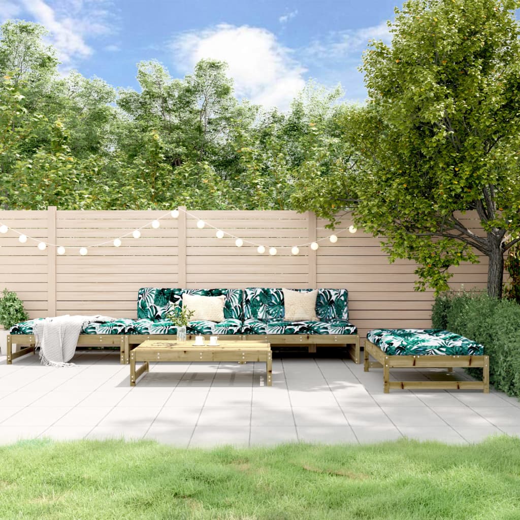 5 Piece Garden Lounge Set with Cushions Pressure Treated Pine Wood