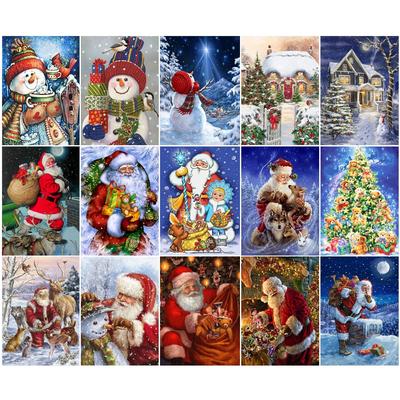 Santa Claus Diamond Painting Snowman Diamond Mosaic Winter Diamond Embroidery 5D DIY Cross Stitch Home Decoration Christmas Gift